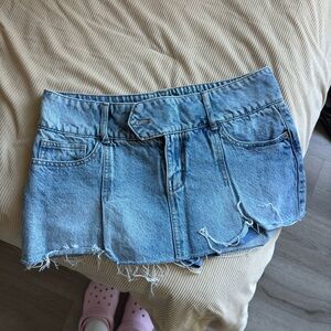 Garage Denim Mink Skort
